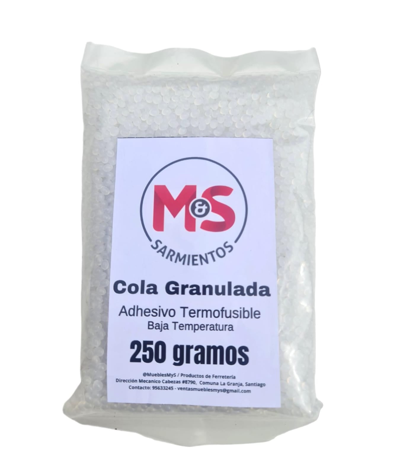 Cola Granulada, Adhesivo Termofusible, Bolsa 250 Gramos