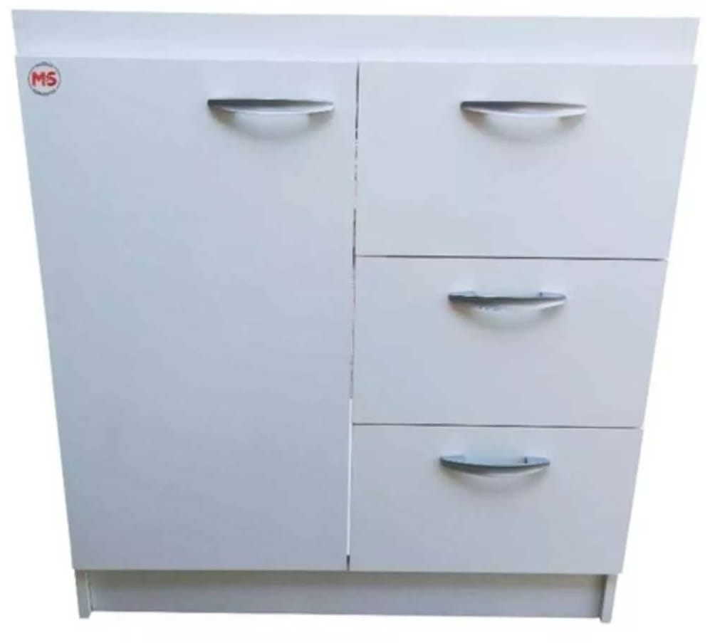 Mueble Base lavaplatos 80 Cm 3 Cajones Derechos