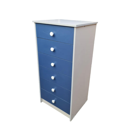 Mueble Cajonera Cómoda Bicolor 6 Cajones.